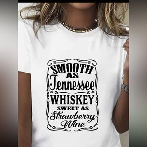 Women’s Whiskey White Graphic Tee